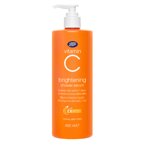 BOOTS VITAMIN C BRIGHTENING SHOWER SERUM  495ml