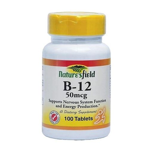 nf b12 50mcg by 100 Nature's Field Vitamin B-12 (50mcg) by 100