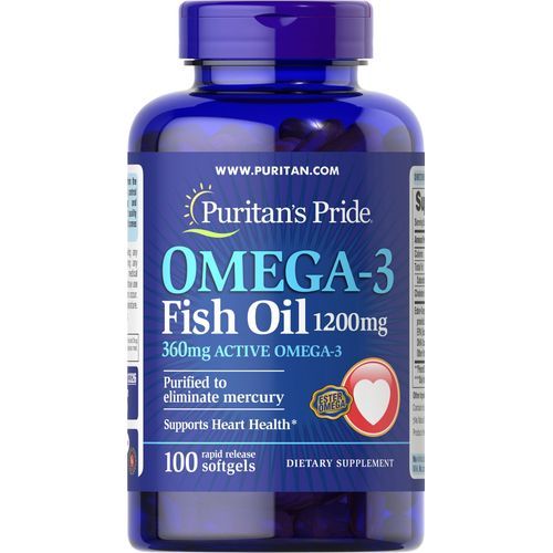 pp omega3 fish oil Puritan's Pride Omega-3 Fish Oil 1200 Mg X100 Softgels