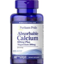 puritans-pride-abs cal Puritan's Pride Absorbable Calcium 600mg Plus Vit D3