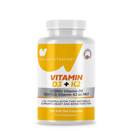 vd3 k2 VITAMIN D3 + K2 100MG 100 SOFTGEL CAPSULES