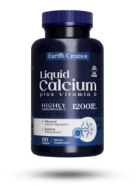 earths creation liquid calcium plus vitamin C 1200mg 60 capsules