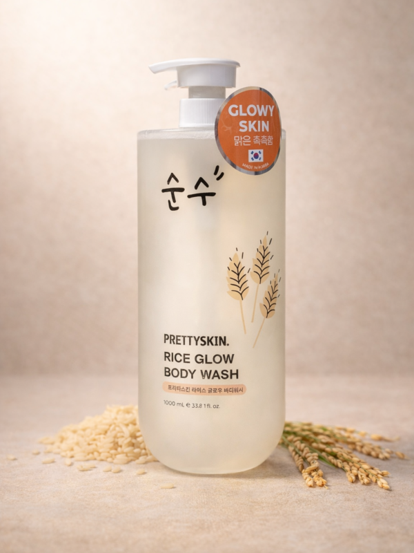 PRETTYSKIN RICE GLOW BODY WASH1000ml