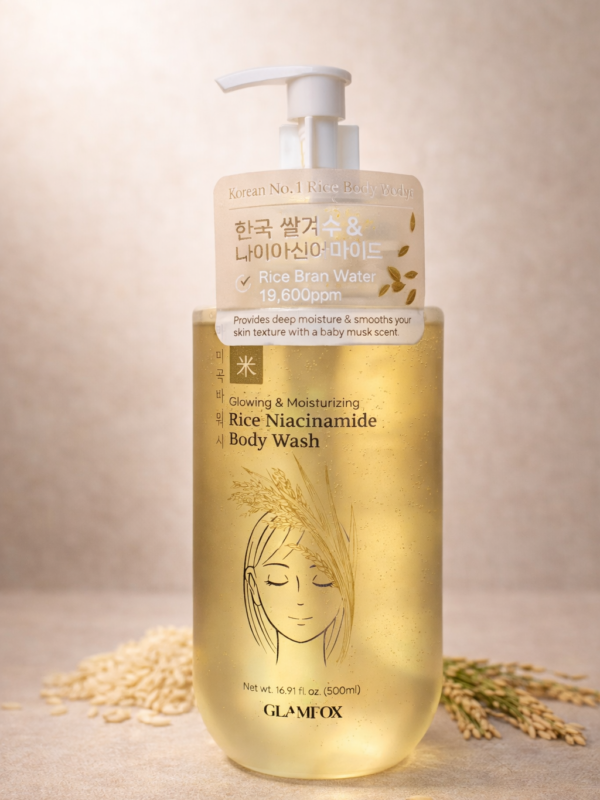 Glamfox glowing and moisturizing niacinamide body wash 500ml