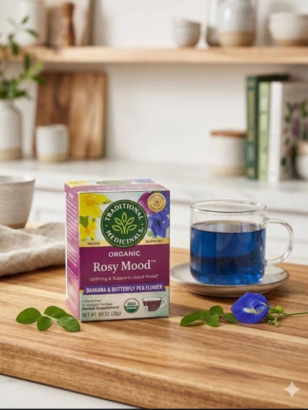 TRADITIONAL MEDICINALS ORGANIC ROSY MOOD TEA
