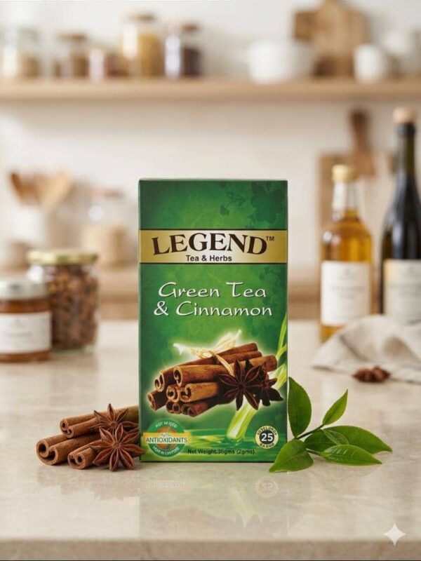 LEGEND TEA AND HERBS GREEN TEA AND CINNAMON