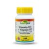 Nature field Vitamin D3 and Vitamin K2 100 veggie capsules