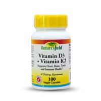 Nature field Vitamin D3 and Vitamin K2 100 veggie capsules