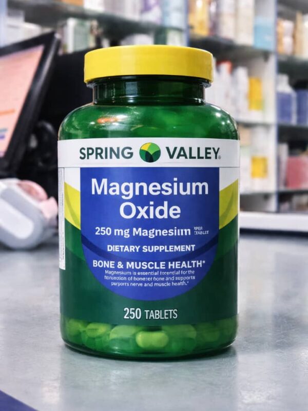 WhatsApp Image 2026-04-03 at 16.37.14 SPRING VALLEY MAGNESUIM OXIDE 250mg DIETARY SUPPLEMENT